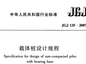 JGJ135-2007 载体桩设计规程