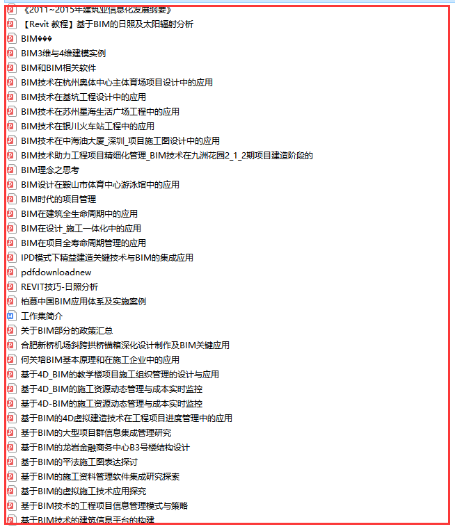 BIM精选论文文章（可下载）