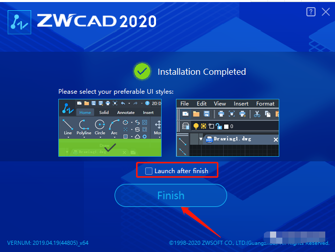 中望cad2020英文版软件安装教程（含下载）