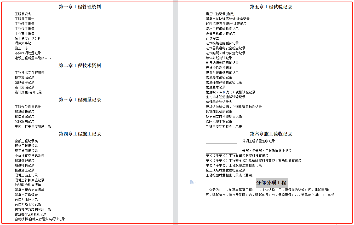 建筑工程资料(报告、日志、各种记录、检查·····)