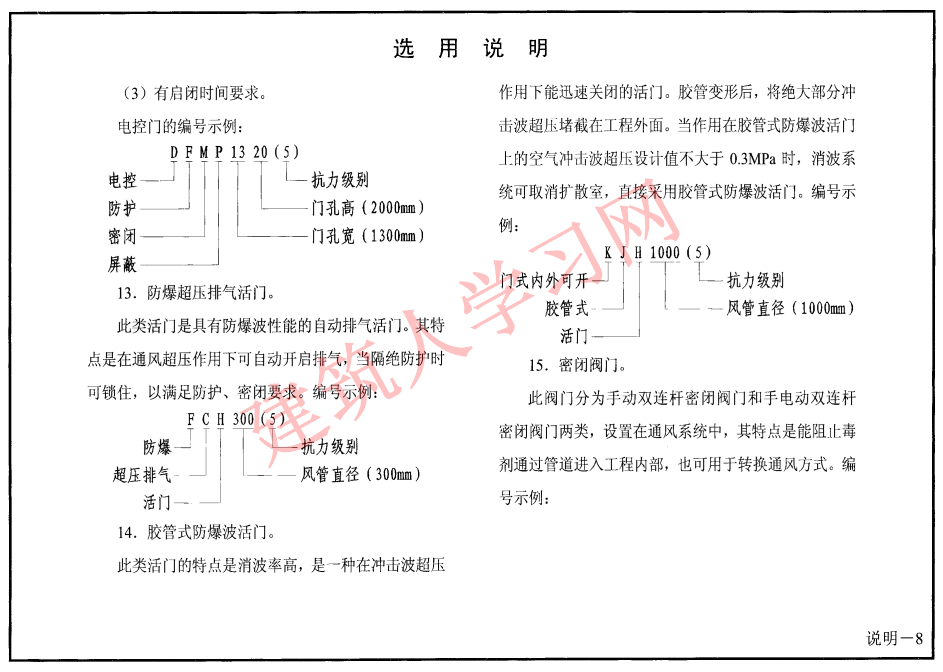 RFJ01-2008 人民防空工程防护设备选用图集