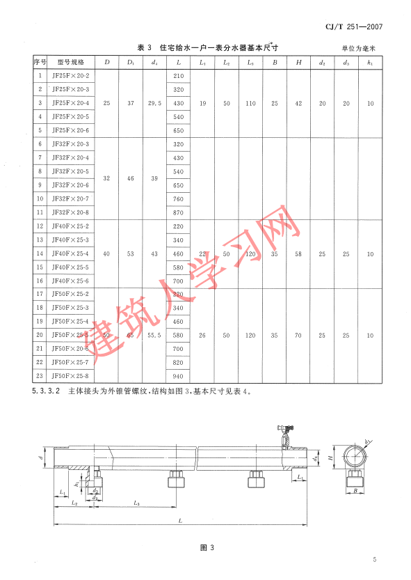 CJT251-2007 铜分集水器