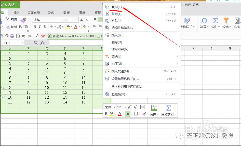 如何将excel表格导入天正建筑