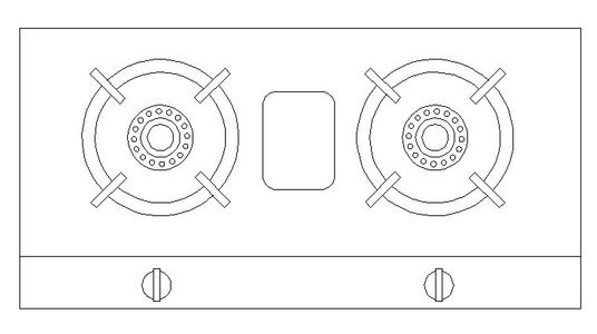 CAD绘制燃气灶实例