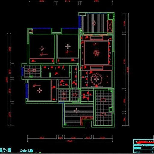 CAD绘制天花板实例