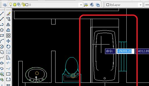 CAD室内设计绘制卫生间