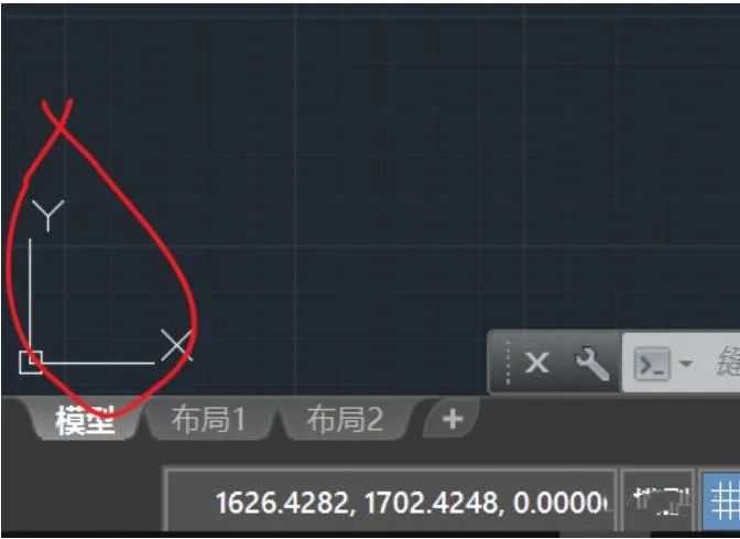 CAD绘图区左下角坐标系没了怎么办？