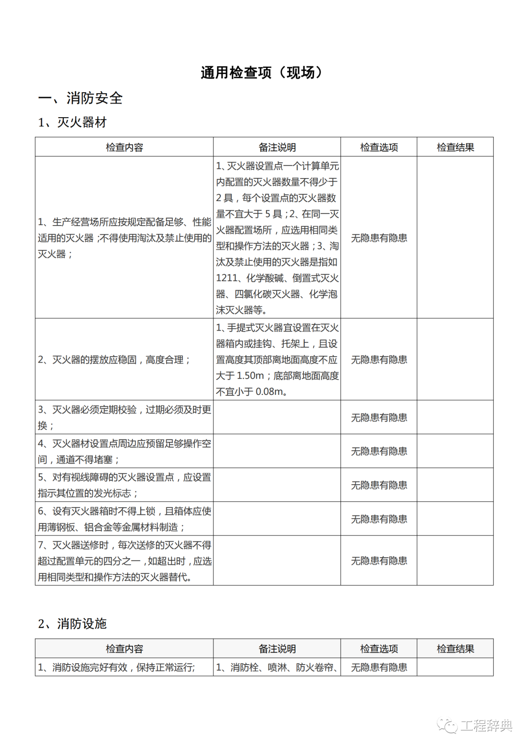 安全生产隐患排查检查表，最实用！全册word版下载