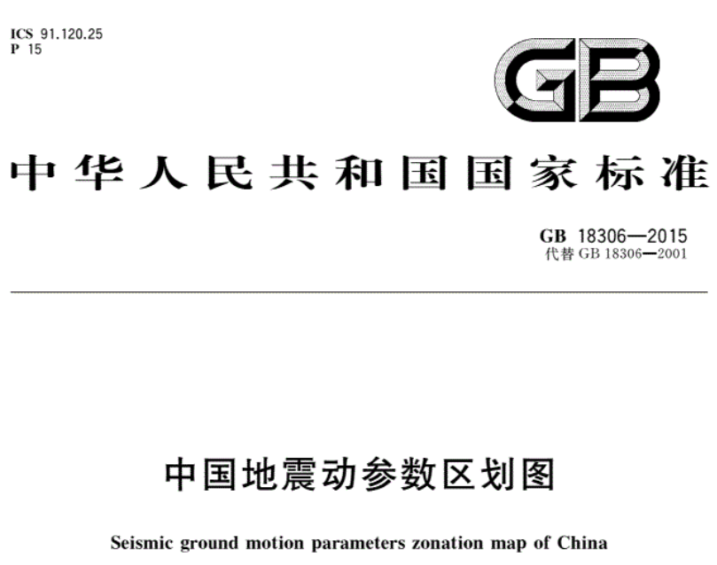 GB18306-2015中国地震动参数区划图