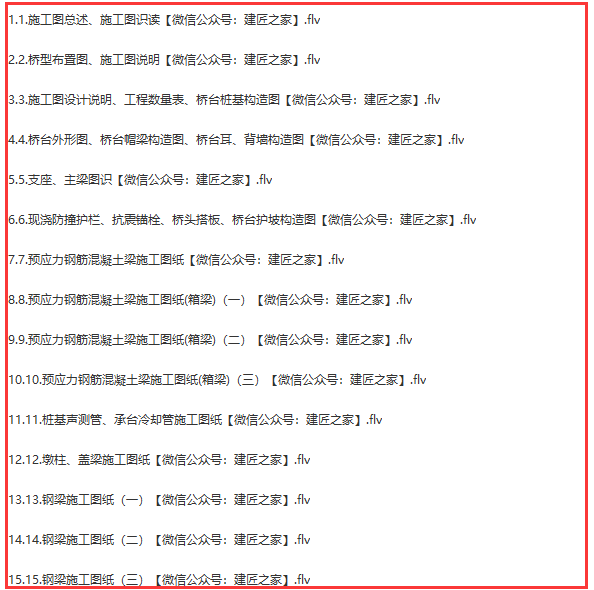 桥梁工程施工图识读之桩基&下部结构&现浇梁&预制梁及钢梁图纸（视频课程）