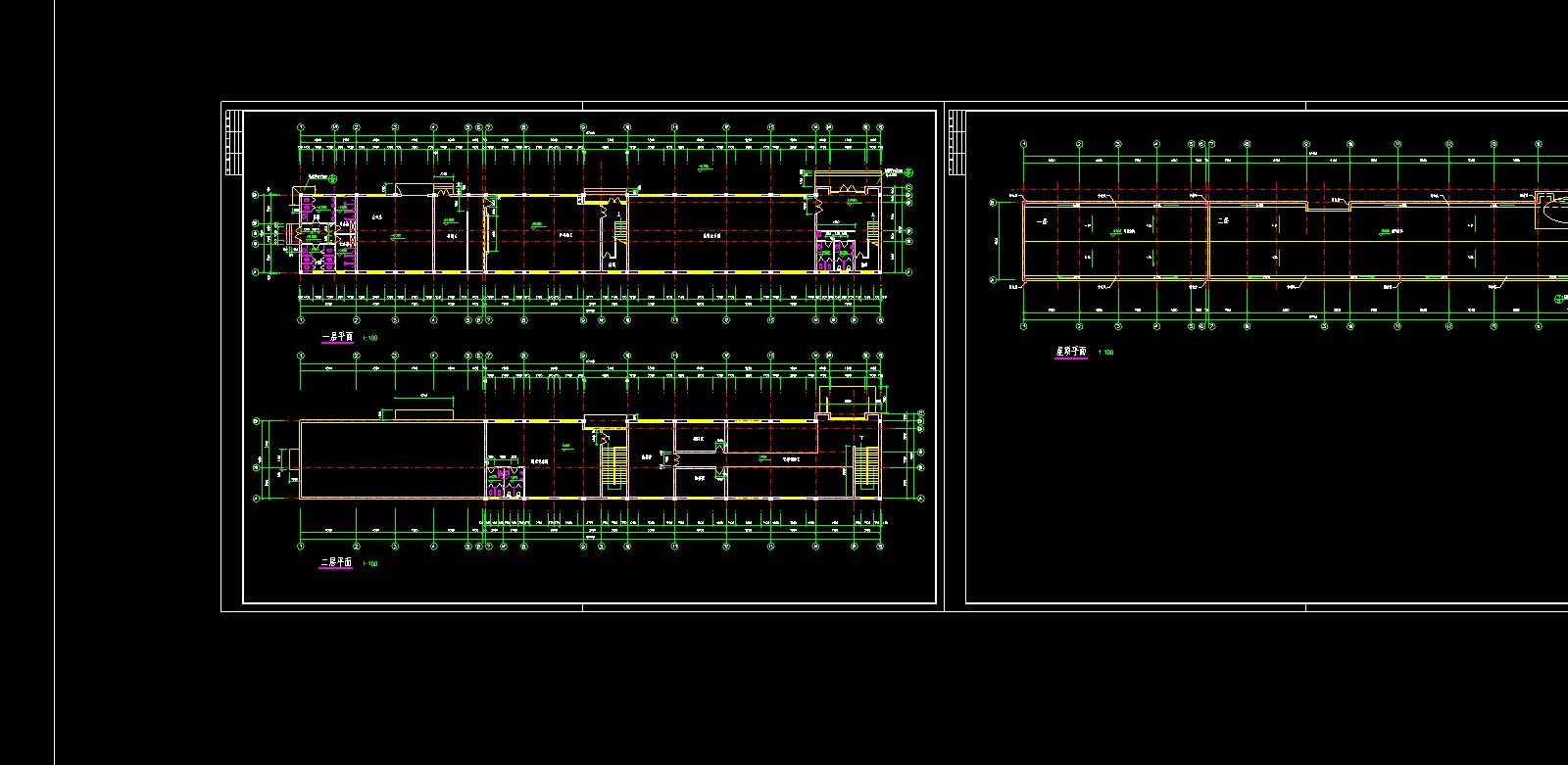 活动中心框架结构毕业设计(含计算书、图纸)/格式dwg参考AutoCAD